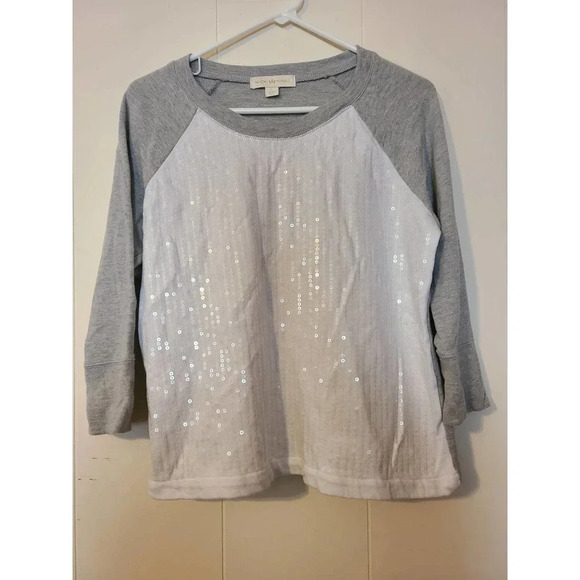 Nicki Minaj Sweatshirt Women's Large Sequin Raglan Sleeve Pullover (F) - Picture 1 of 7